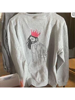 Queer Eye Gray Sweatshirt with Pink Crown Graphic NWT